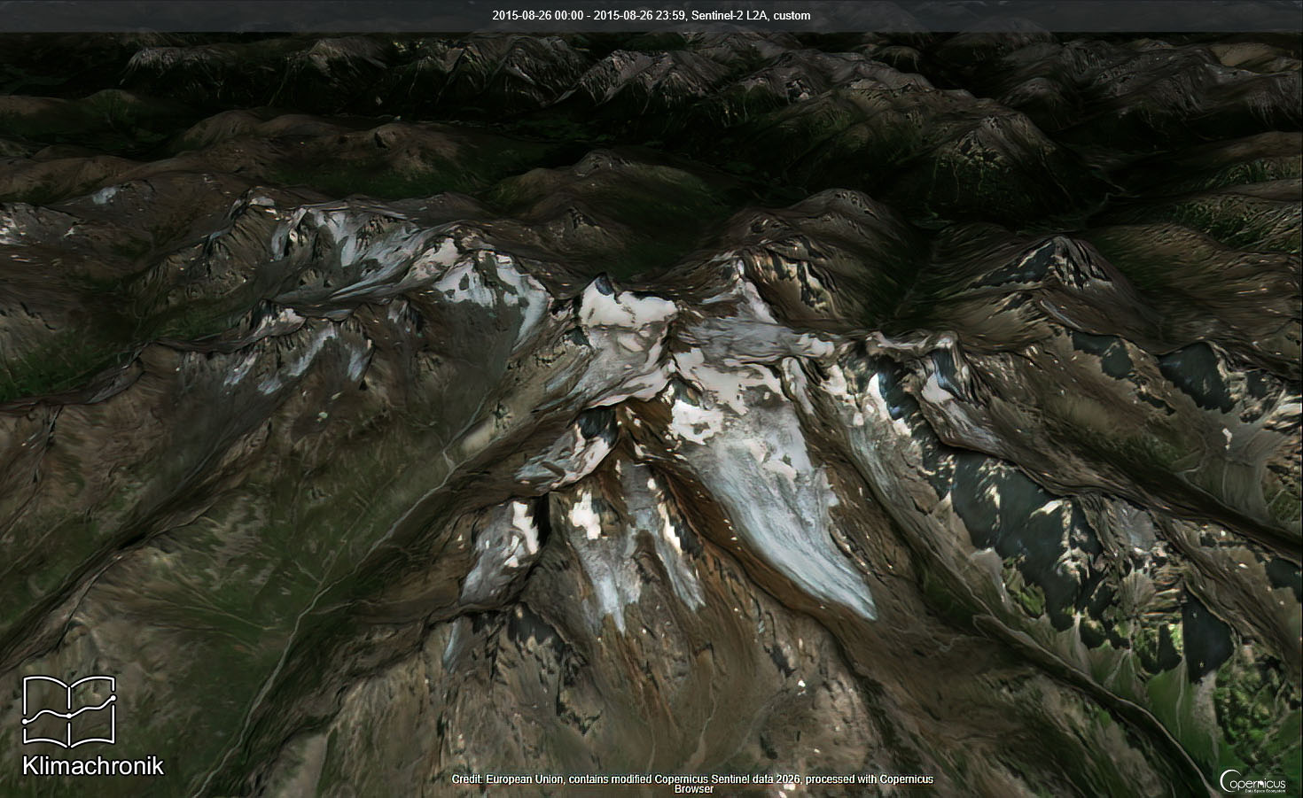 Satellite image of glacier AT_gl_481 in 2015, three-dimensional view